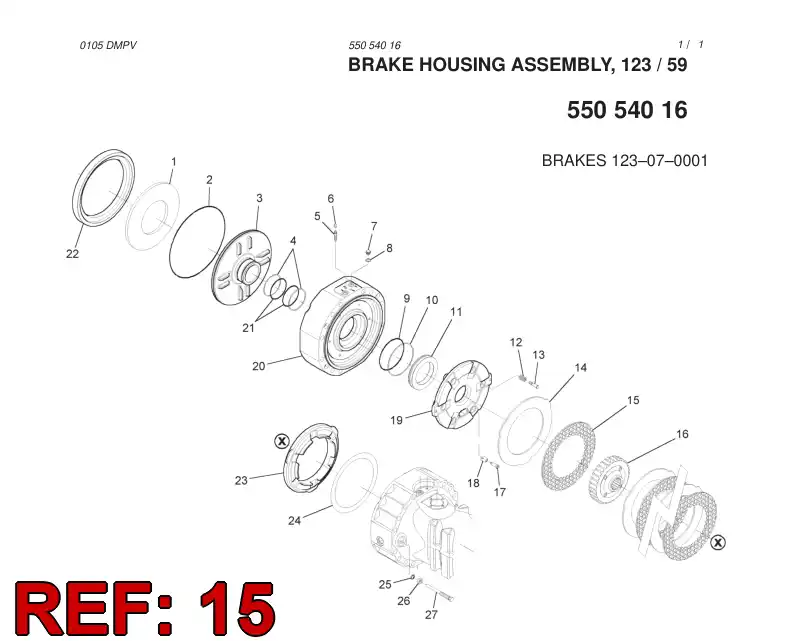 55053759 550 537 59 BRAKE DISC - Sandvik Technical Drawing