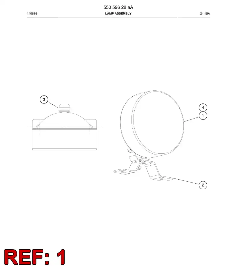 55053842 550 538 42 Light - Sandvik Technical Drawing