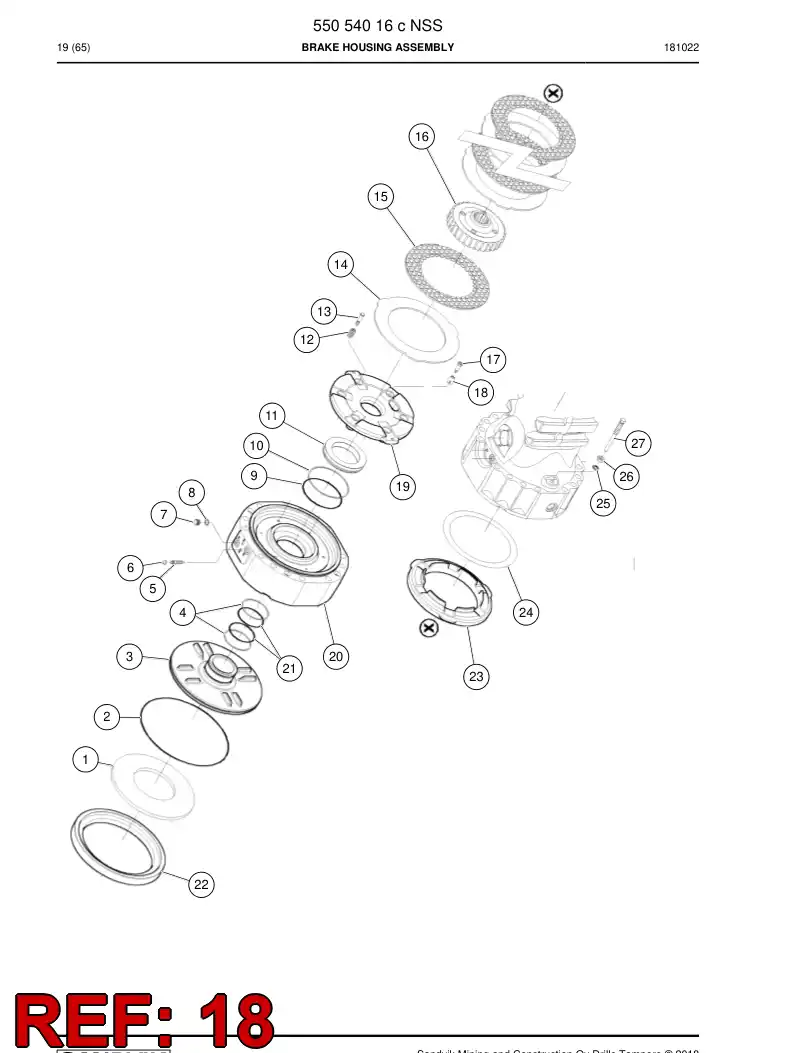 55053846a 550 538 46a Spring - Sandvik Technical Drawing