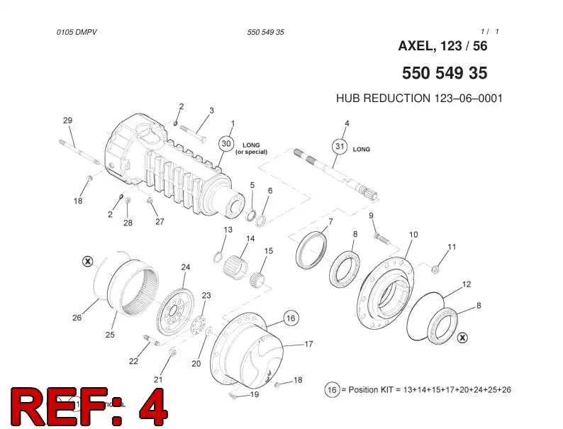 55053872 550 538 72 SHAFT - Sandvik Technical Drawing