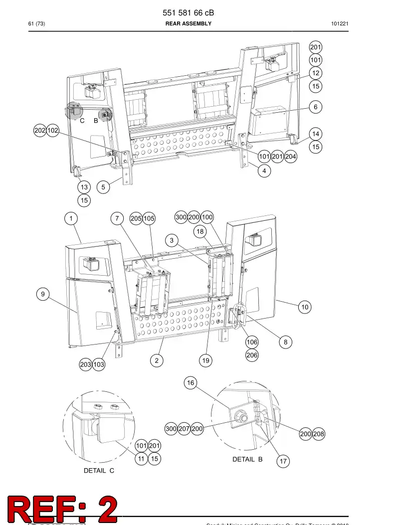 55053883 550 538 83 Plate - Sandvik Technical Drawing