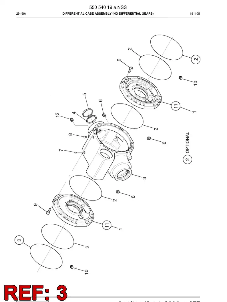 55053895 550 538 95 Housing - Sandvik Technical Drawing