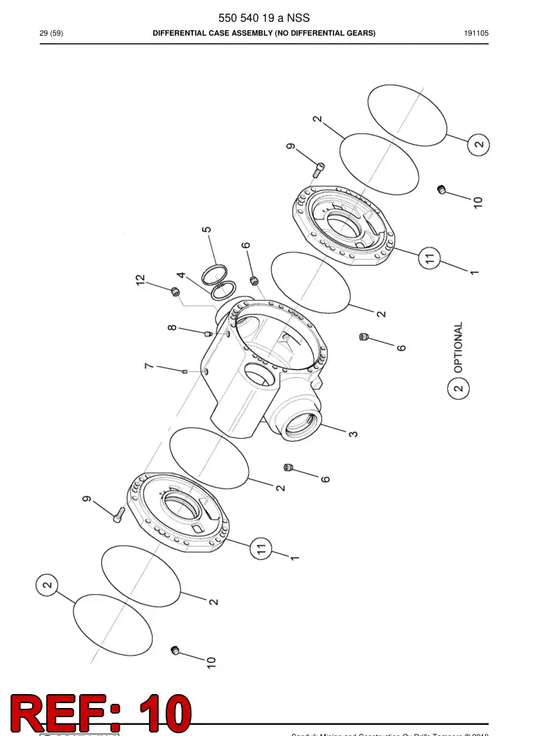 55053901 550 539 01 Plug - Sandvik Technical Drawing