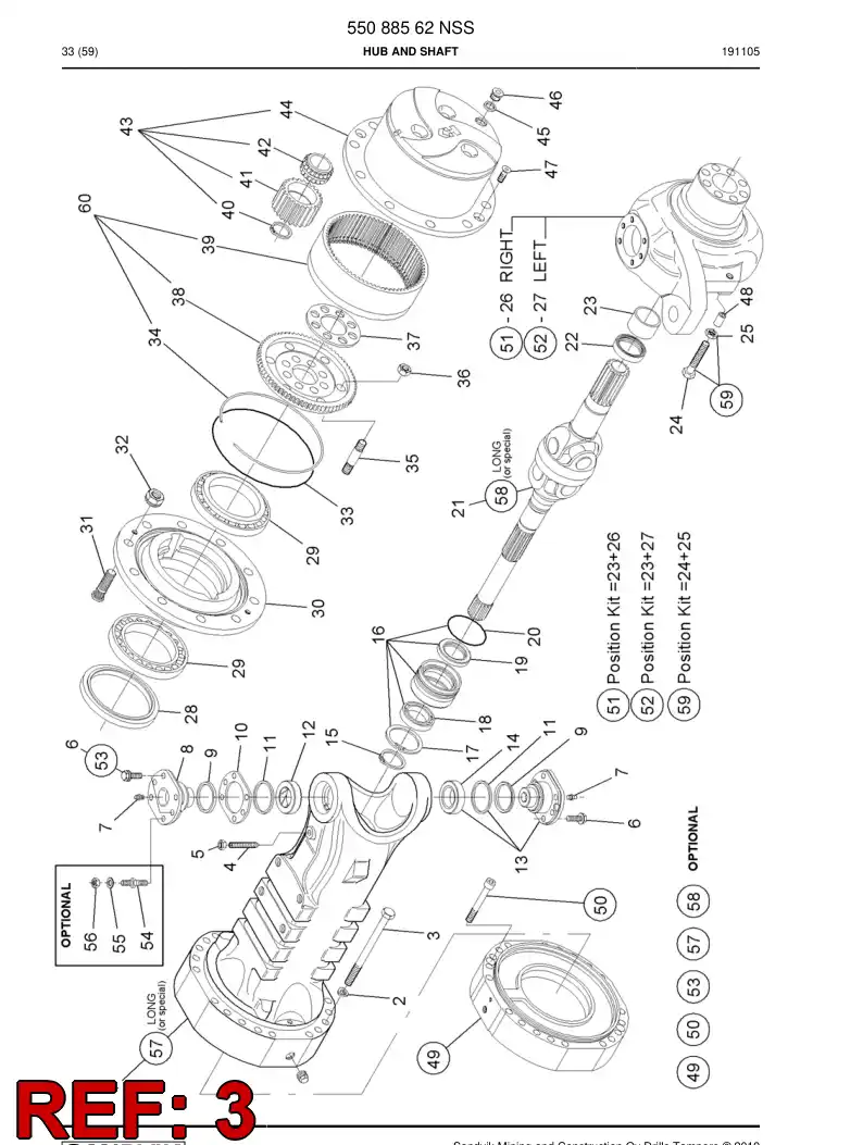 55053919 550 539 19 Bolt - Sandvik Technical Drawing