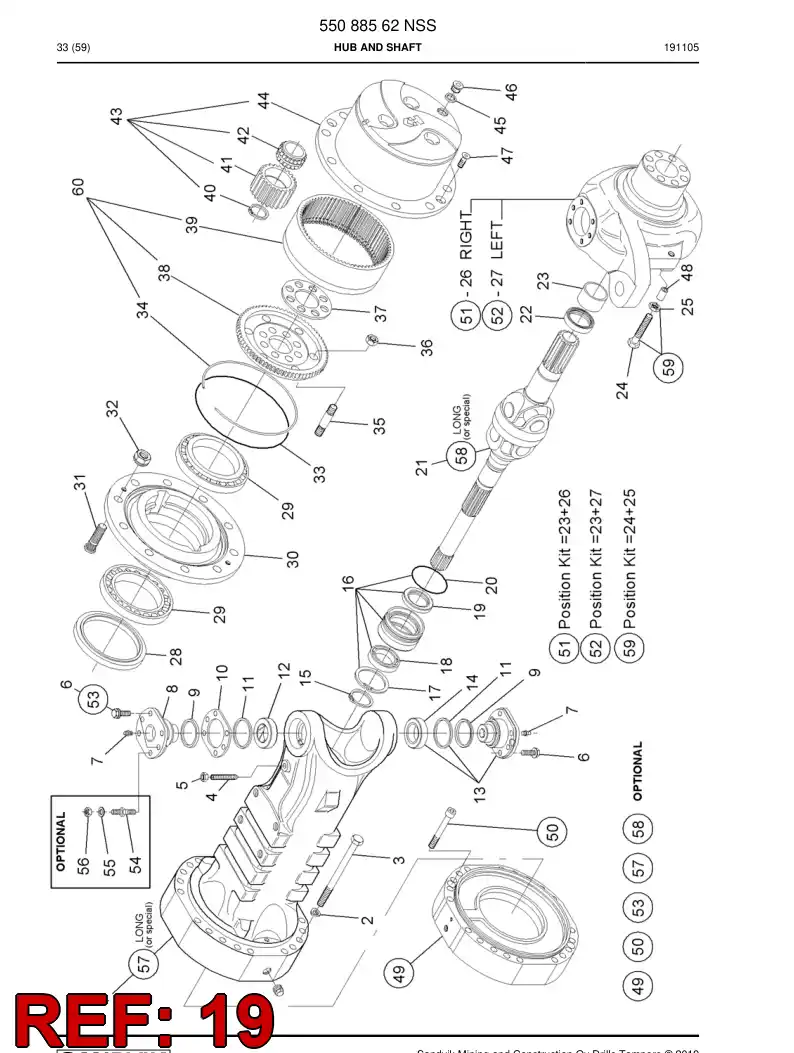55053932 550 539 32 Seal - Sandvik Technical Drawing