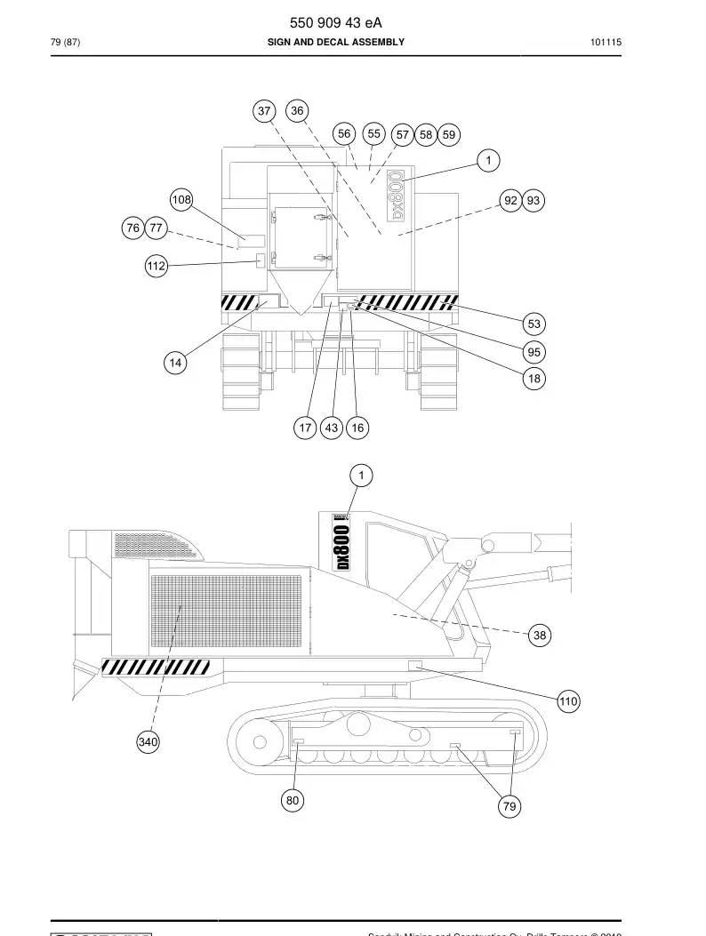 55053947b 550 539 47b Decal - Sandvik Technical Drawing