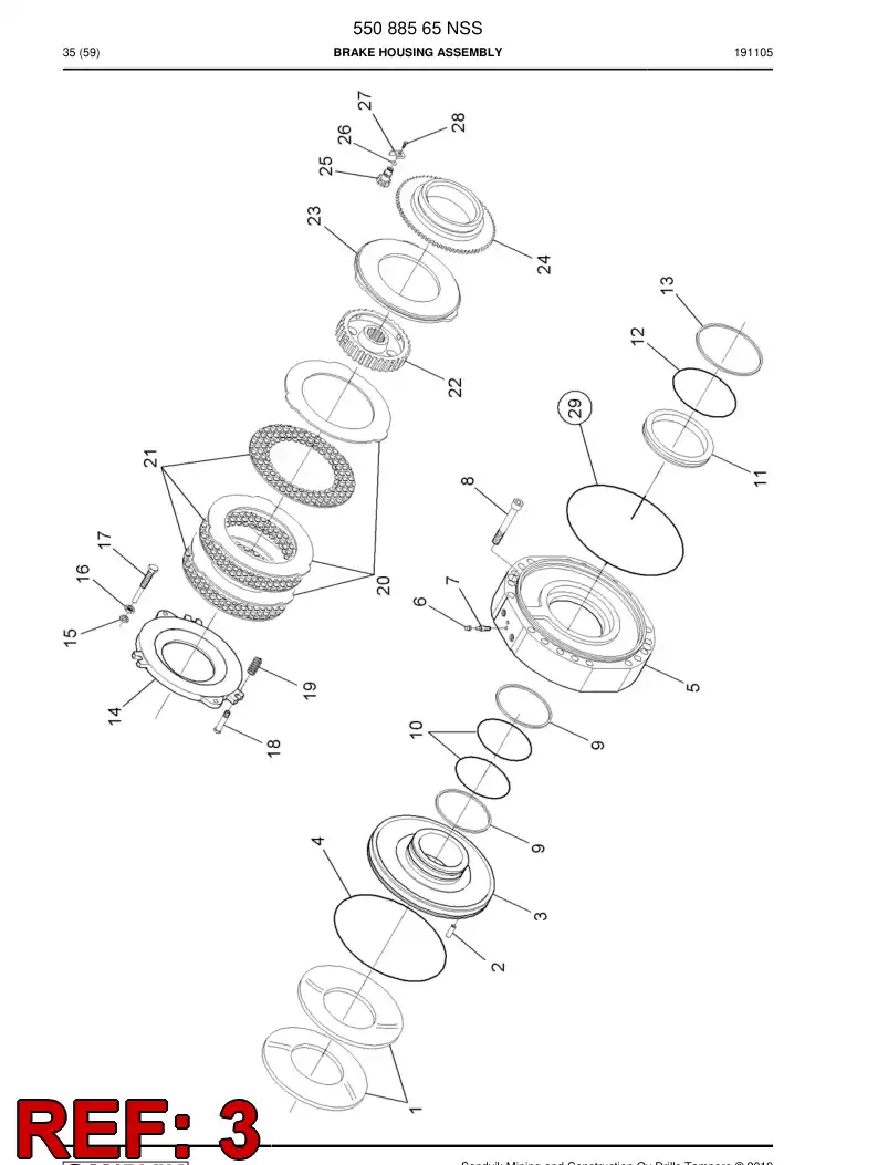 55053967 550 539 67 PISTON - Sandvik Technical Drawing