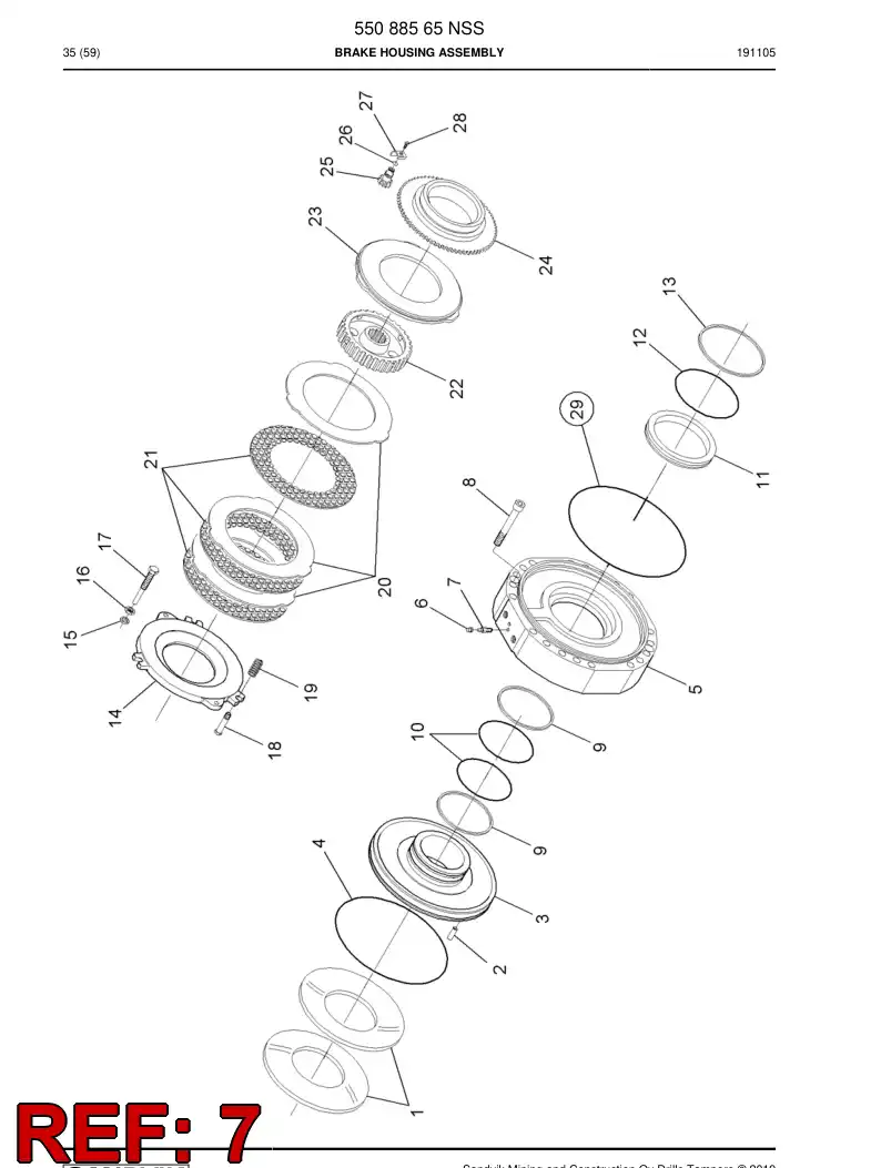 55053970 550 539 70 Bleed Screw - Sandvik Technical Drawing