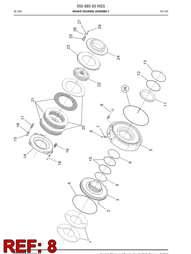 55053971 550 539 71 Bolt - Sandvik Technical Drawing