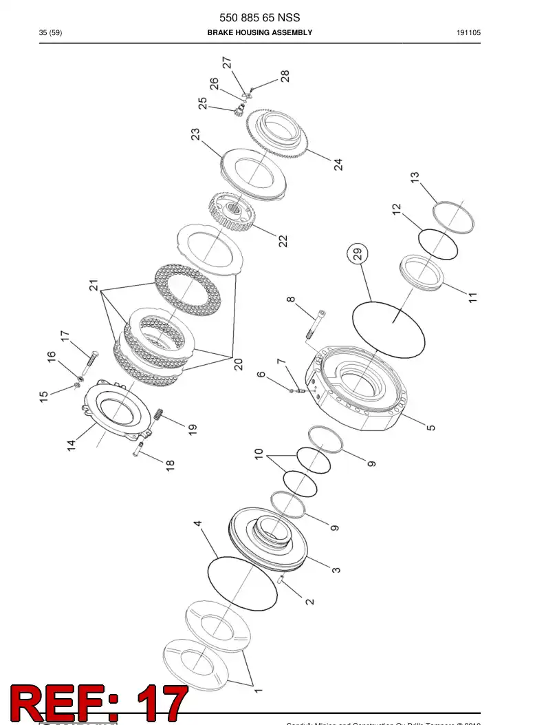 55053981 550 539 81 Bolt - Sandvik Technical Drawing