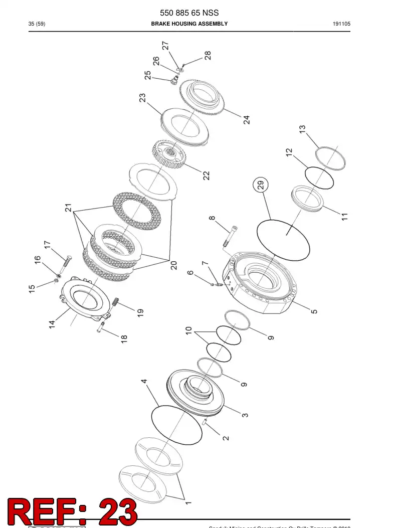 55053984 550 539 84 Disc, Brake - Sandvik Technical Drawing