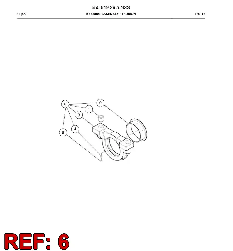 55053998a 550 539 98a Support - Sandvik Technical Drawing