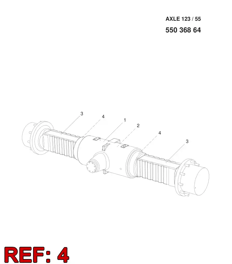 55054016 550 540 16 BRAKE HOUSING ASSEMBLY - Sandvik Technical Drawing
