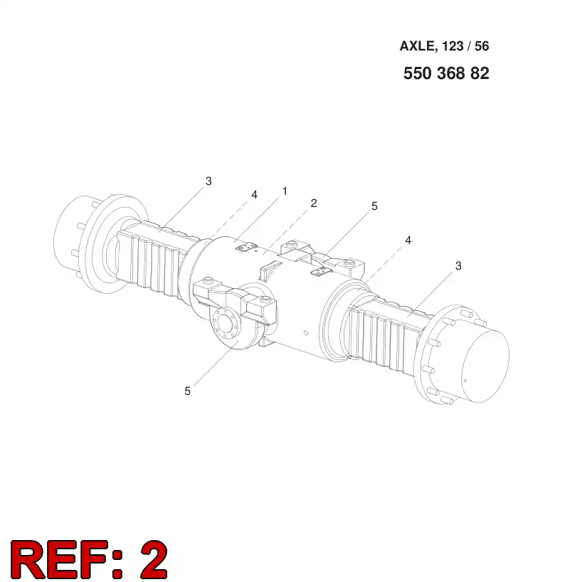 55054020 550 540 20 DIFFERENTIAL ASSEMBLY - Sandvik Technical Drawing