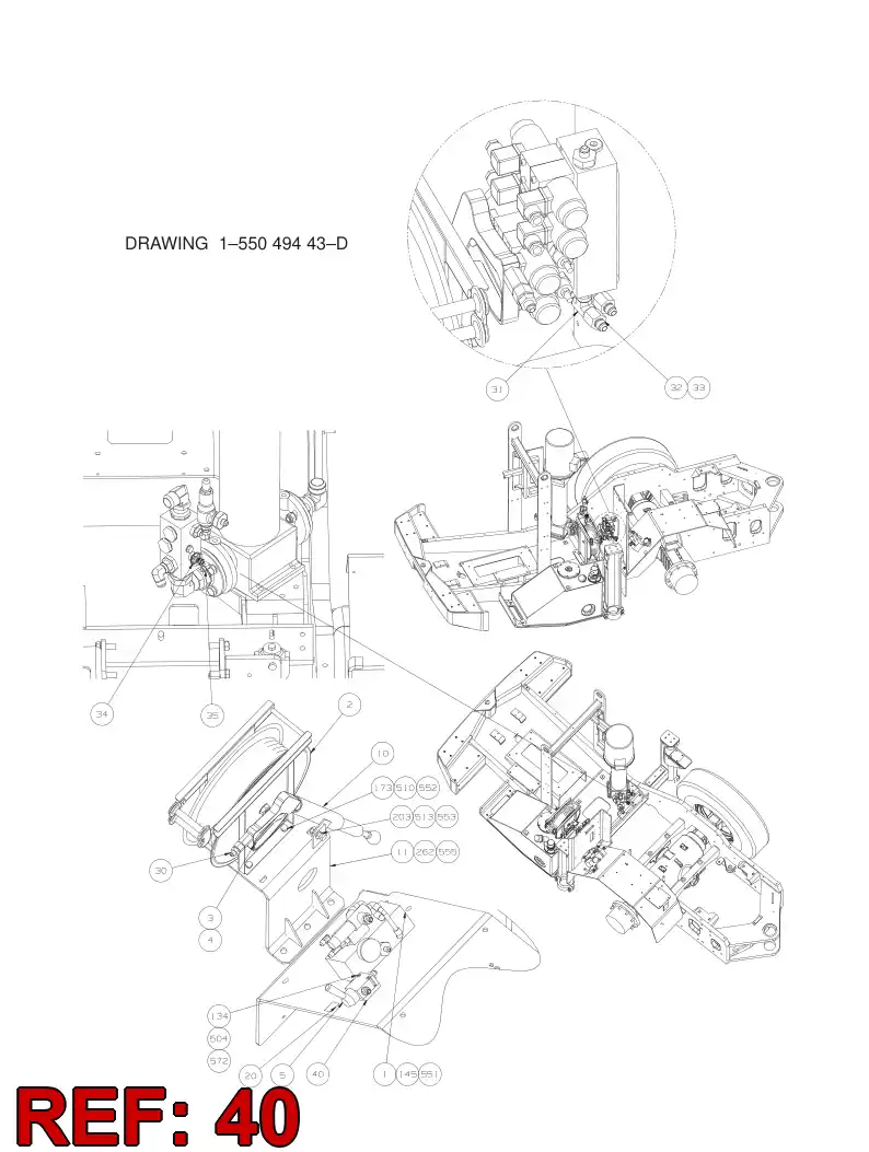 55054051 550 540 51 Plate - Sandvik Technical Drawing