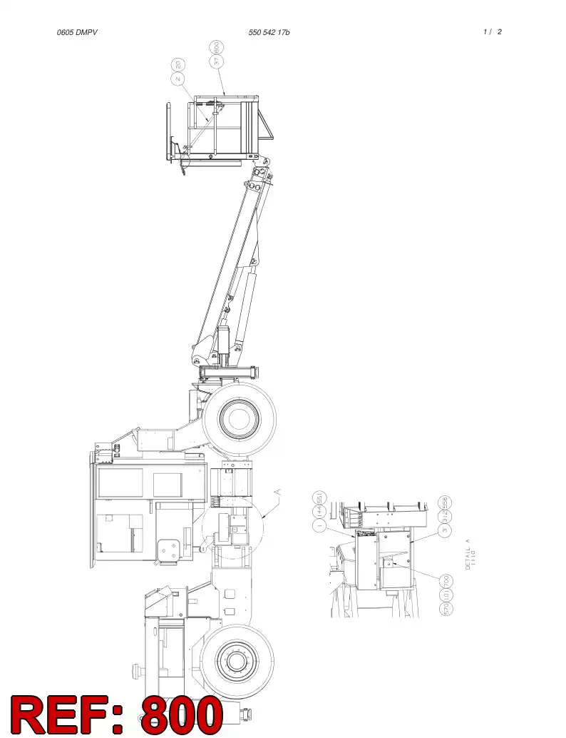 55054088 550 540 88 HYDRAULIC DIAGRAM - Sandvik Technical Drawing
