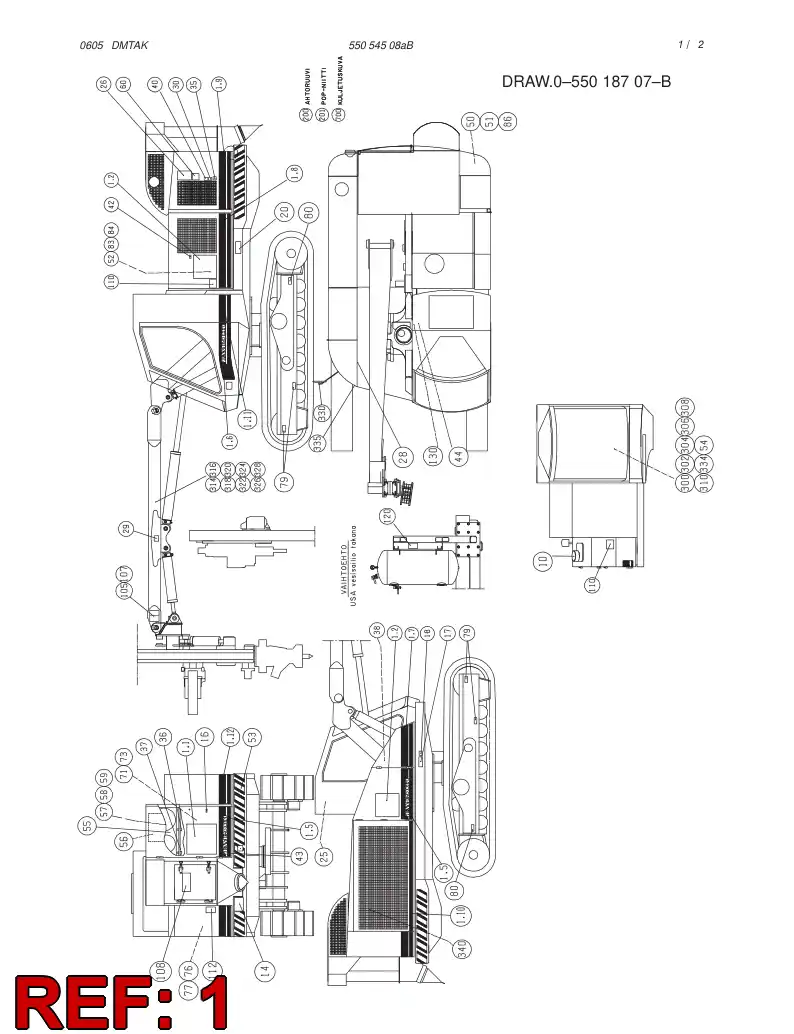 55054127 550 541 27 DECAL SET - Sandvik Technical Drawing