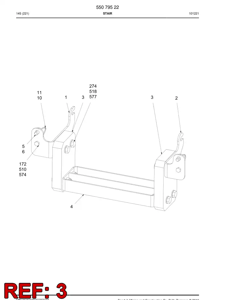 55054144 550 541 44 Rubber sheet - Sandvik Technical Drawing