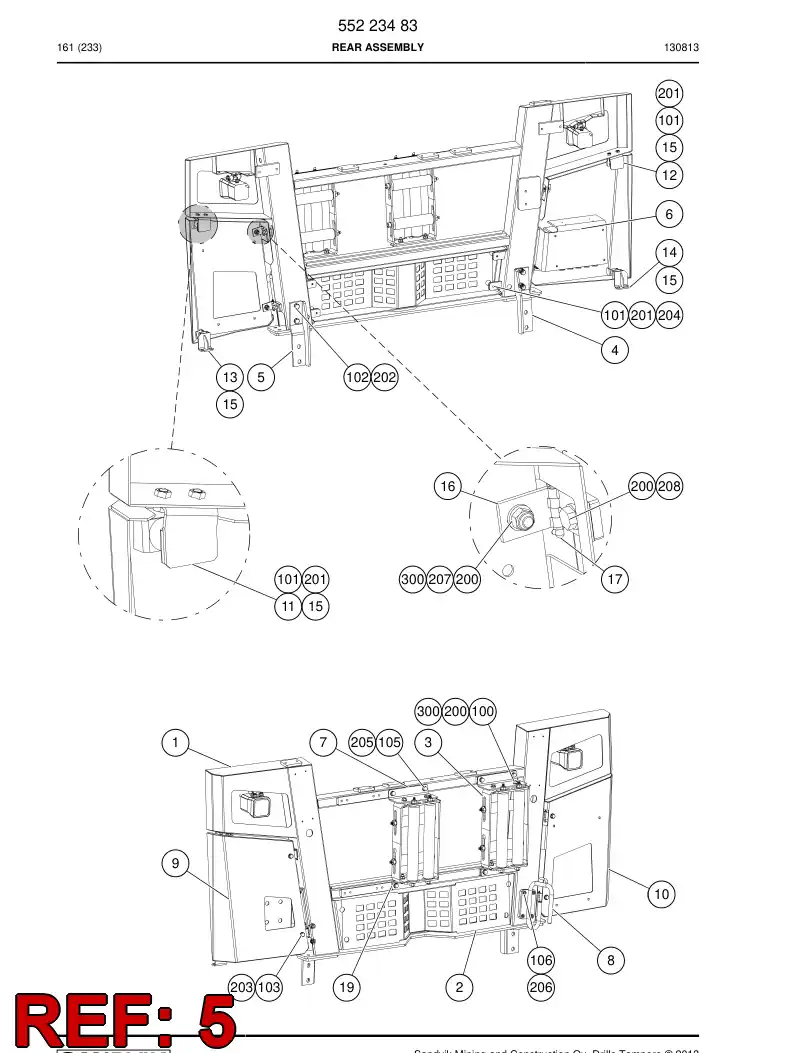 55054147b 550 541 47b Support - Sandvik Technical Drawing