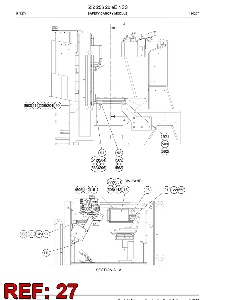 55054160d 550 541 60d Plate - Sandvik Technical Drawing