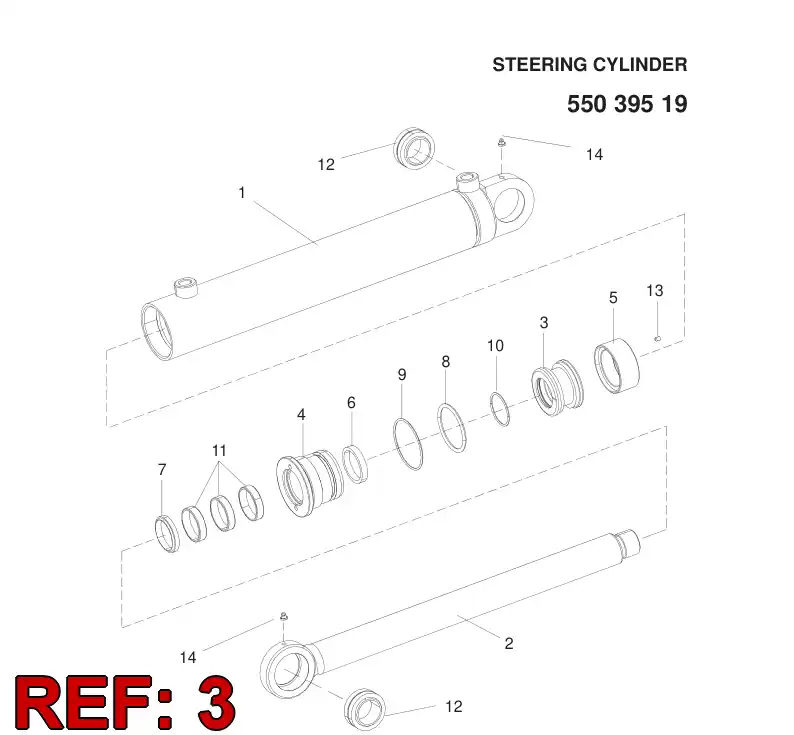 55054292 550 542 92 PISTON - Sandvik Technical Drawing
