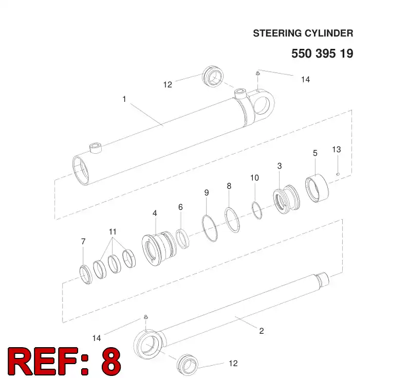 55054296 550 542 96 O-RING - Sandvik Technical Drawing