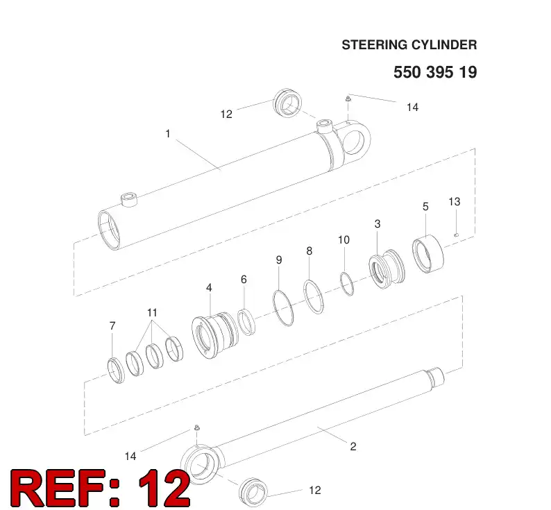55054299 550 542 99 SPHERICAL PLAIN BEARING - Sandvik Technical Drawing