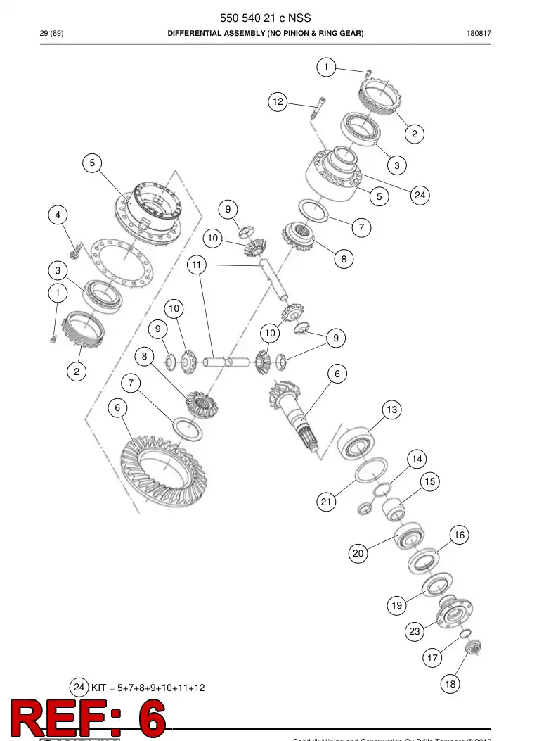 550 543 03 Ring Gear And Pinion Kit - drawing