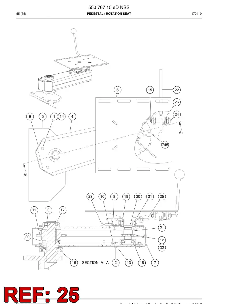 55054376e 550 543 76e Plate - Sandvik Technical Drawing