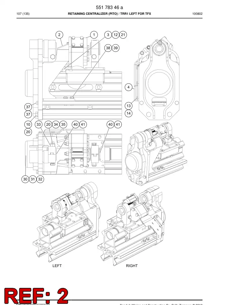 55054471a 550 544 71a Body - Sandvik Technical Drawing