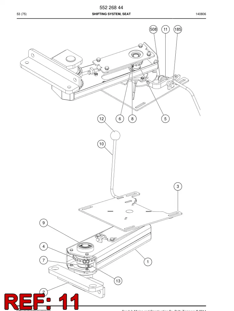 55054496b 550 544 96b Spring - Sandvik Technical Drawing
