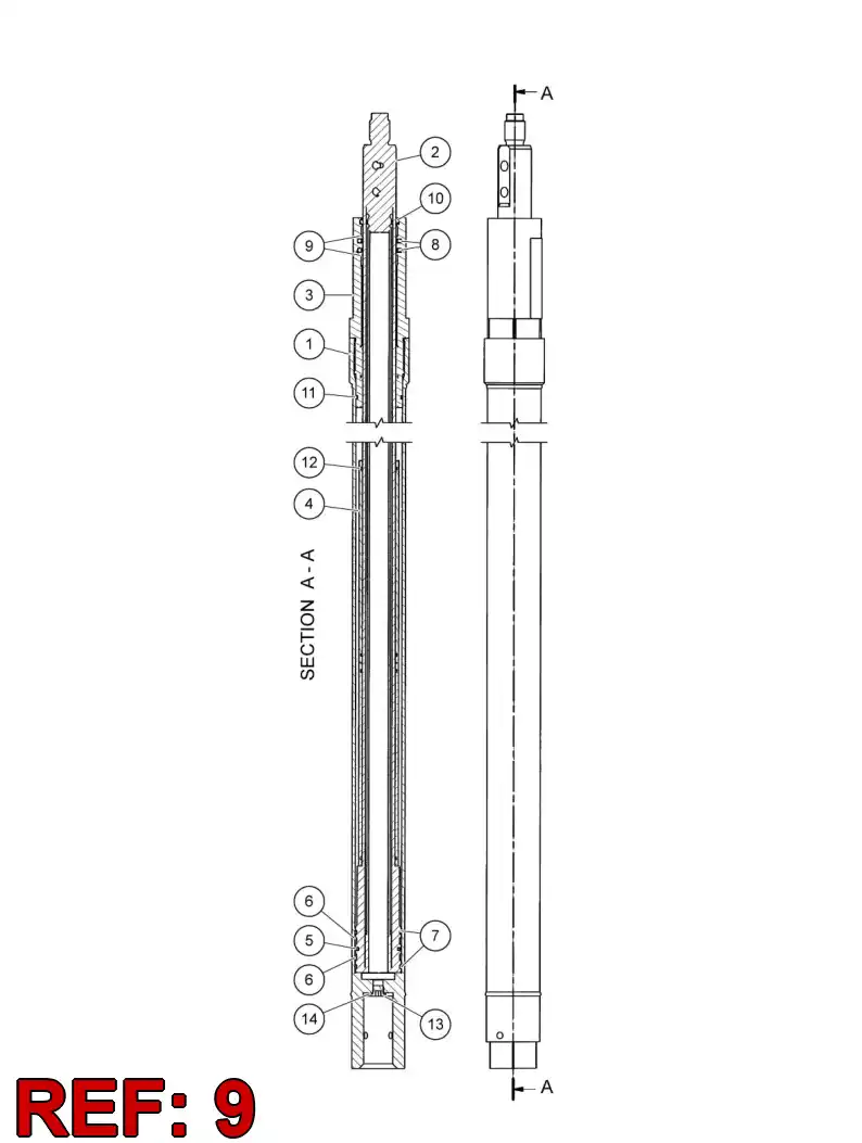 55054600 550 546 00 Guide Ring, PISTON Rod - Sandvik Technical Drawing