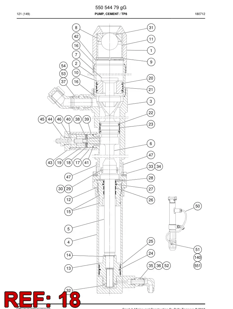 55054680 550 546 80 Plate - Sandvik Technical Drawing