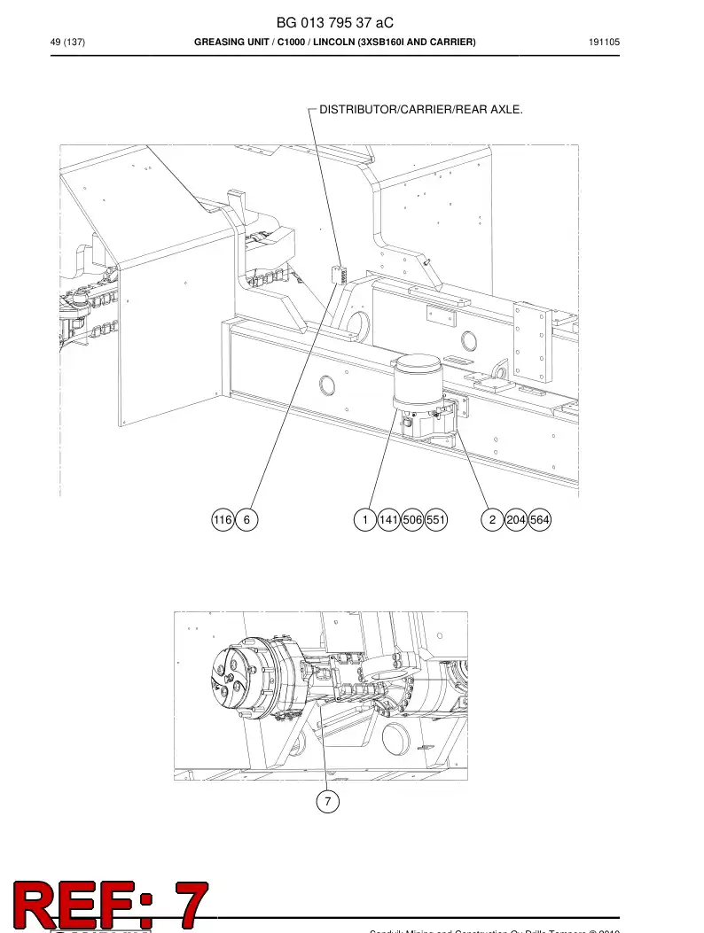 55054709 550 547 09 Supporting block - Sandvik Technical Drawing