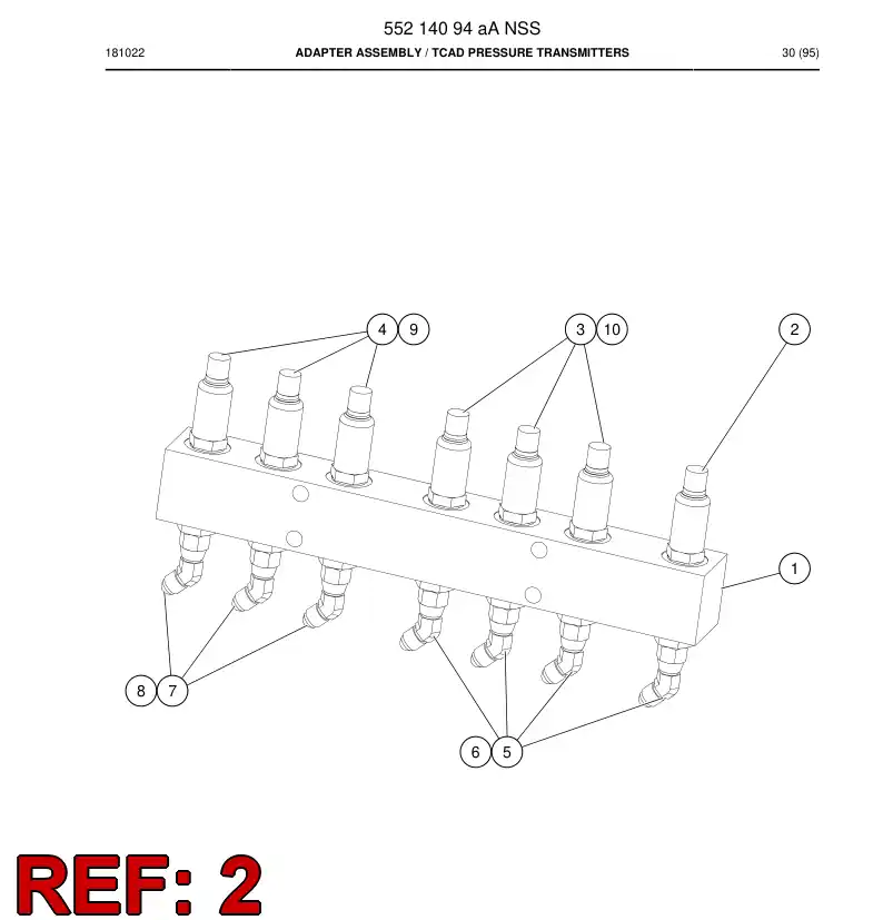 55054797a 550 547 97a Sensor - Sandvik Technical Drawing