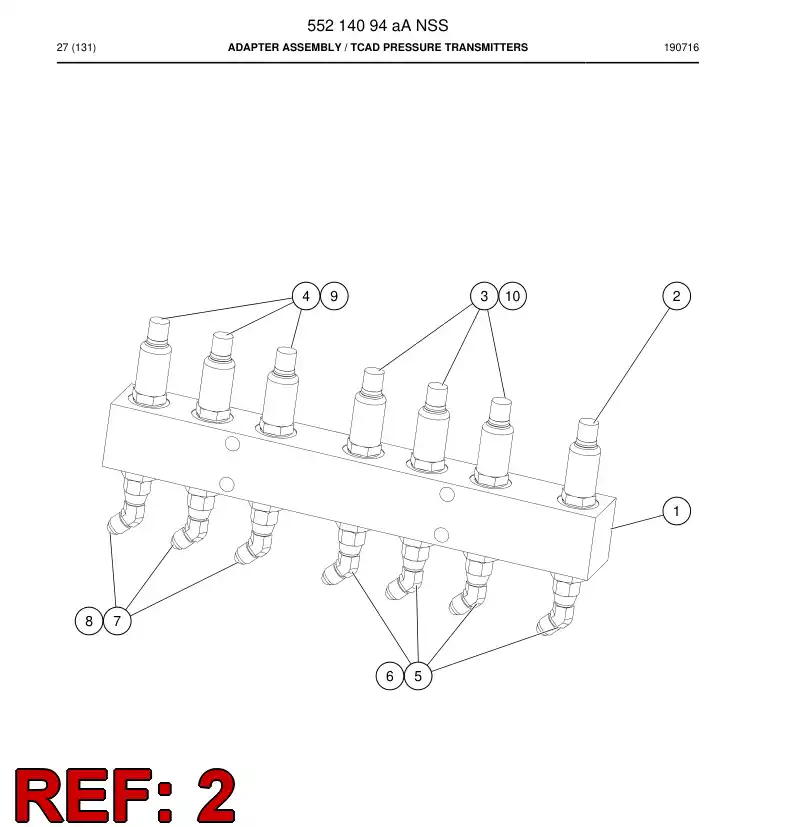 55054797b 550 547 97b Sensor - Sandvik Technical Drawing