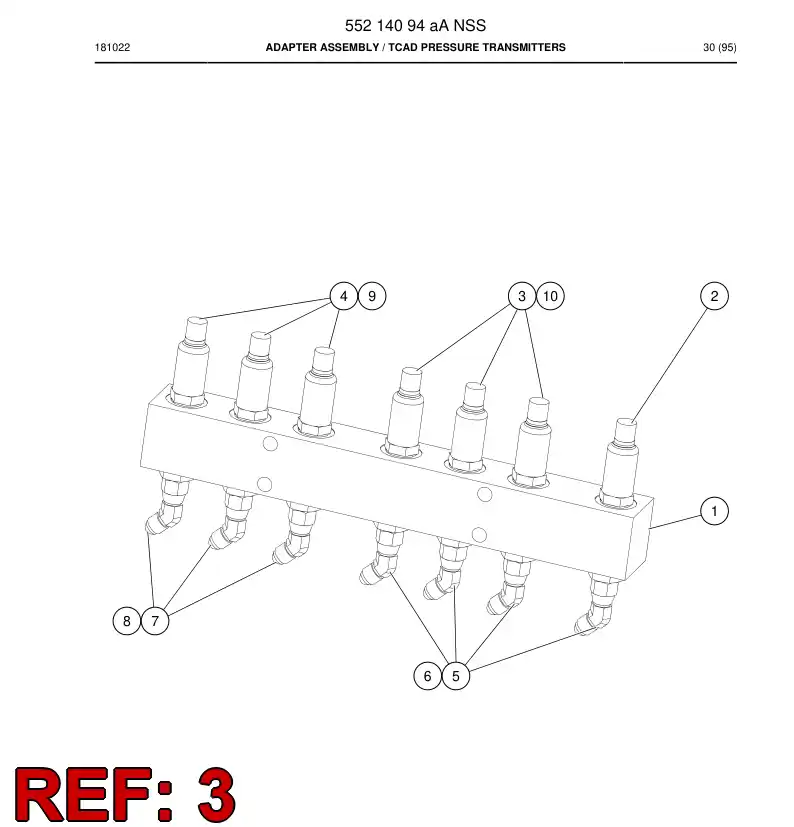 55054799c 550 547 99c Sensor - Sandvik Technical Drawing