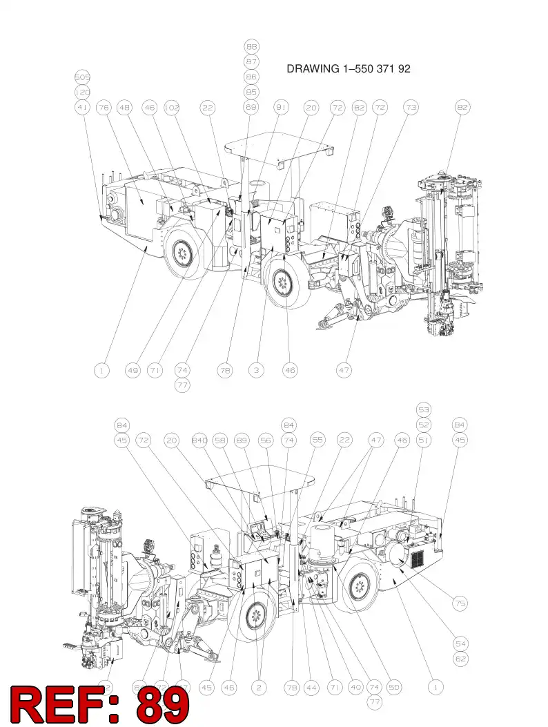 55054831 550 548 31 Label, Instruction - Sandvik Technical Drawing