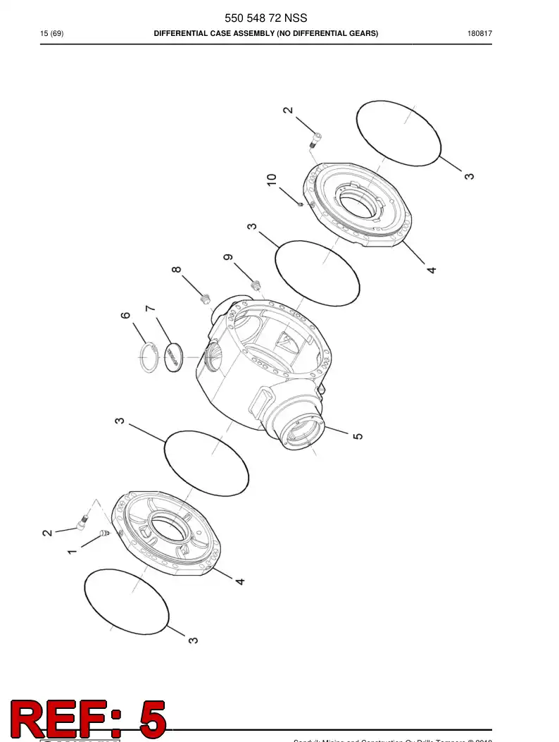 55054876 550 548 76 Circlip - Sandvik Technical Drawing
