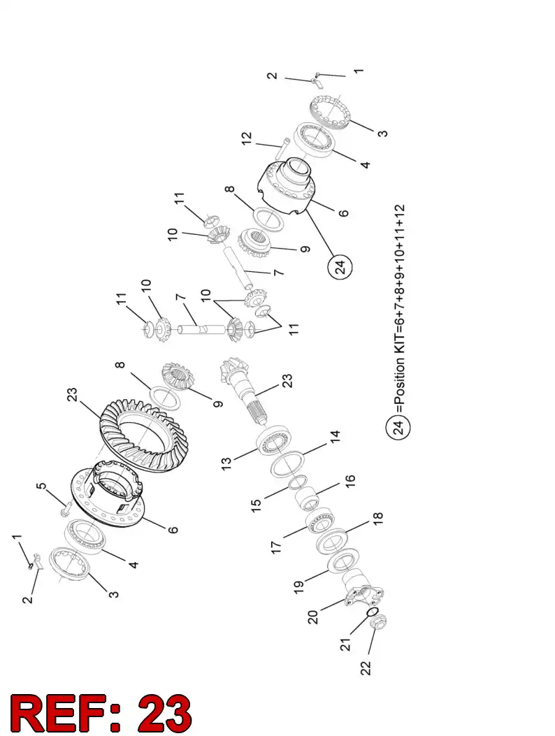 55054880 550 548 80 BEVEL GEAR SET - Sandvik Technical Drawing