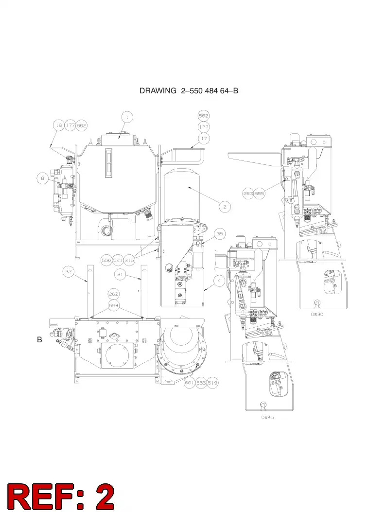 55054907 550 549 07 POWER PACK ASSEMBLY - Sandvik Technical Drawing