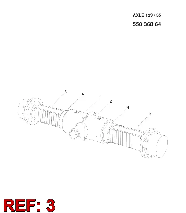 55054923 550 549 23 HUB & SHAFT - Sandvik Technical Drawing