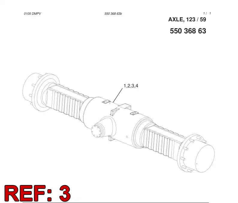 55054937 550 549 37 HUB & SHAFT - Sandvik Technical Drawing