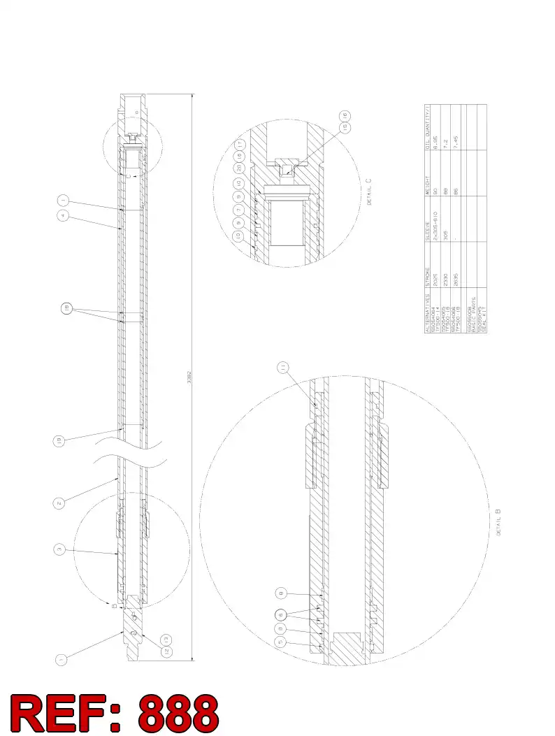 55055045 550 550 45 SEAL KIT - Sandvik Technical Drawing