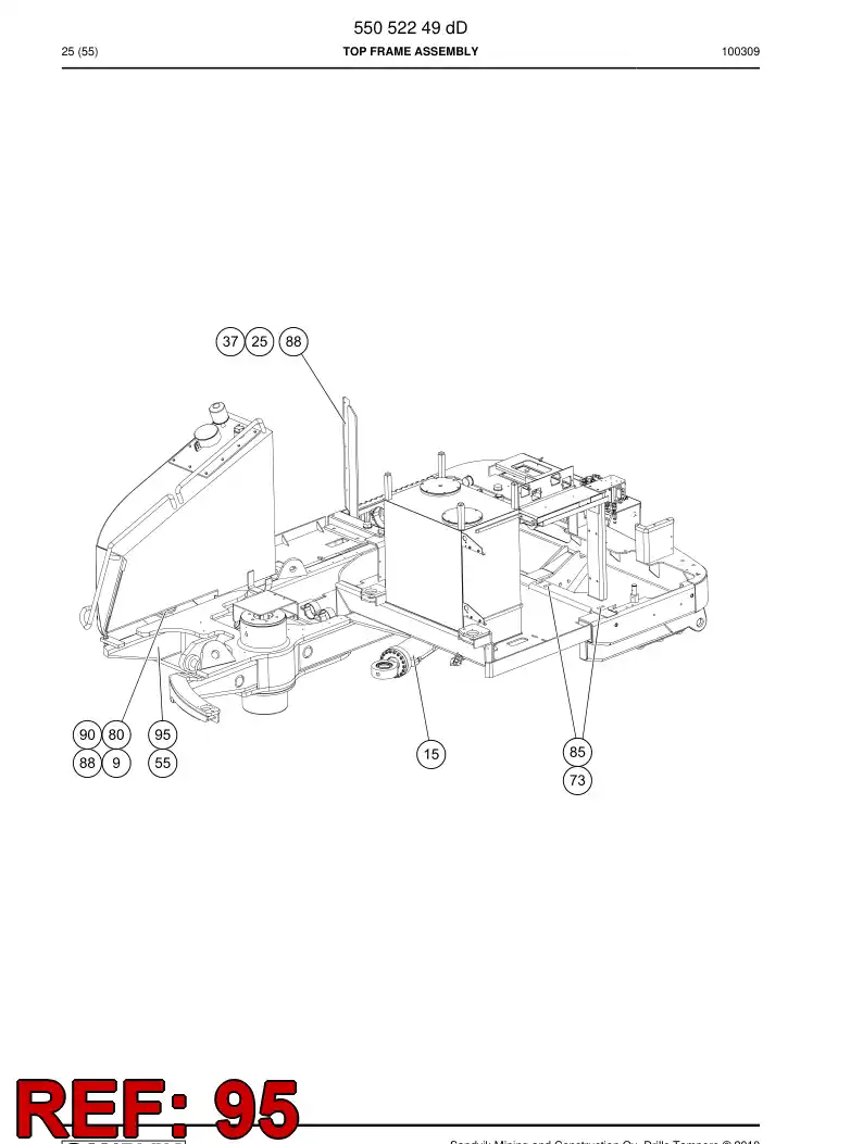 55055052a 550 550 52a Sign - Sandvik Technical Drawing