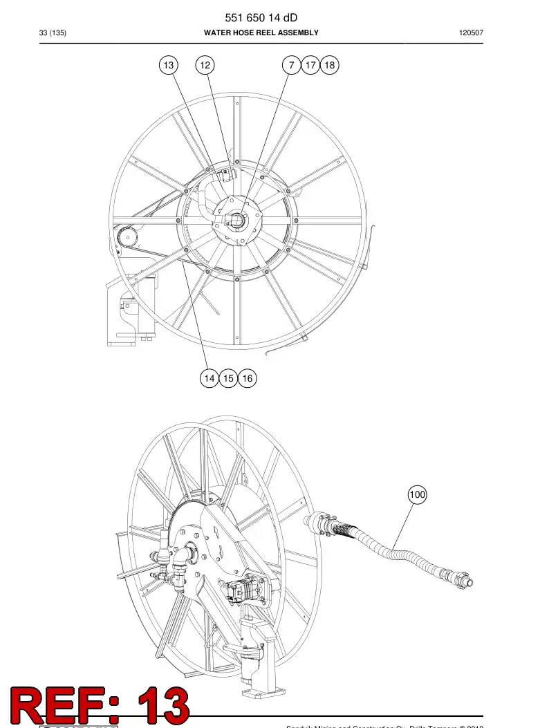 55055081 550 550 81 Pipe assembly - Sandvik Technical Drawing