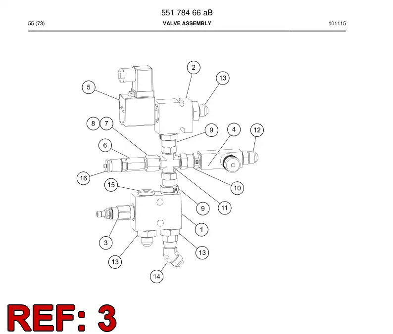 55055092 550 550 92 Valve, Pressure Relief - Sandvik Technical Drawing