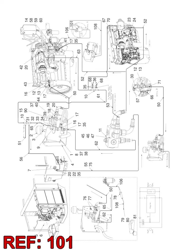 55055099 550 550 99 FUEL METERING PUMP - Sandvik Technical Drawing