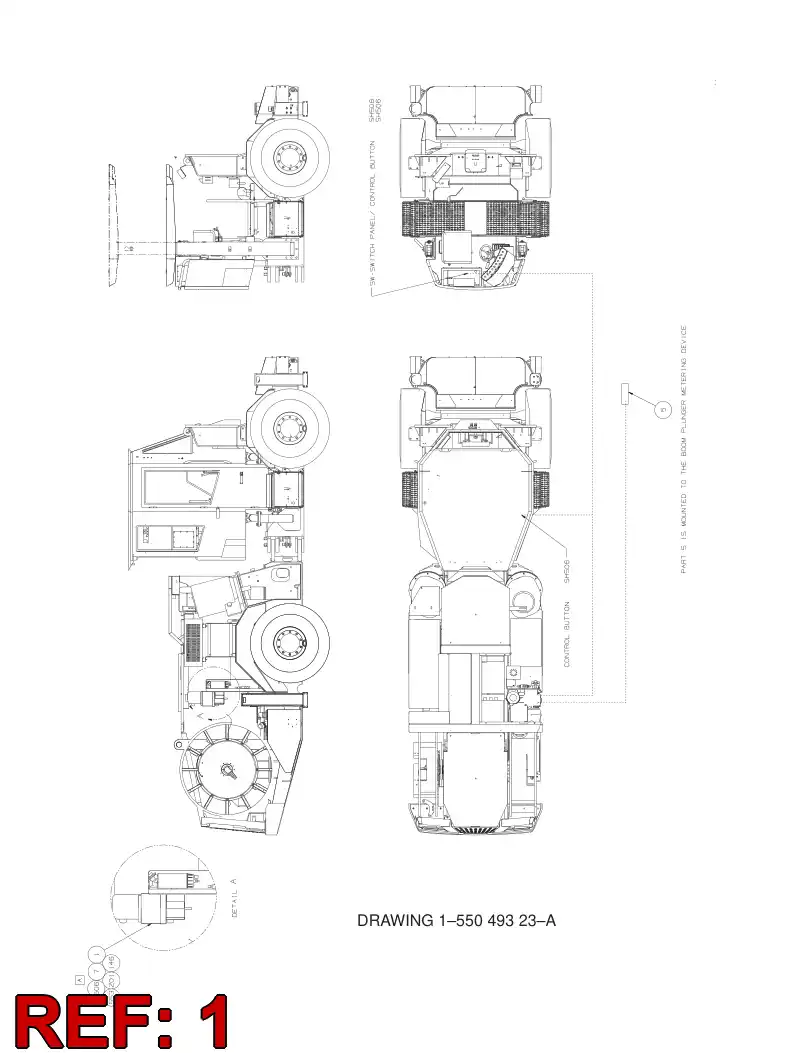 55055117 550 551 17 CENTRAL GREASING ASSEMBLY - Sandvik Technical Drawing