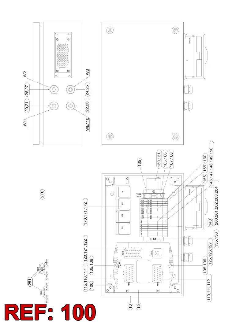 55055398 550 553 98 PROGRAMMED ELECTRONIC ASSEMBLY - Sandvik Technical Drawing